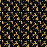 Stocking Stuffers Deer on Black and Gold DV6426